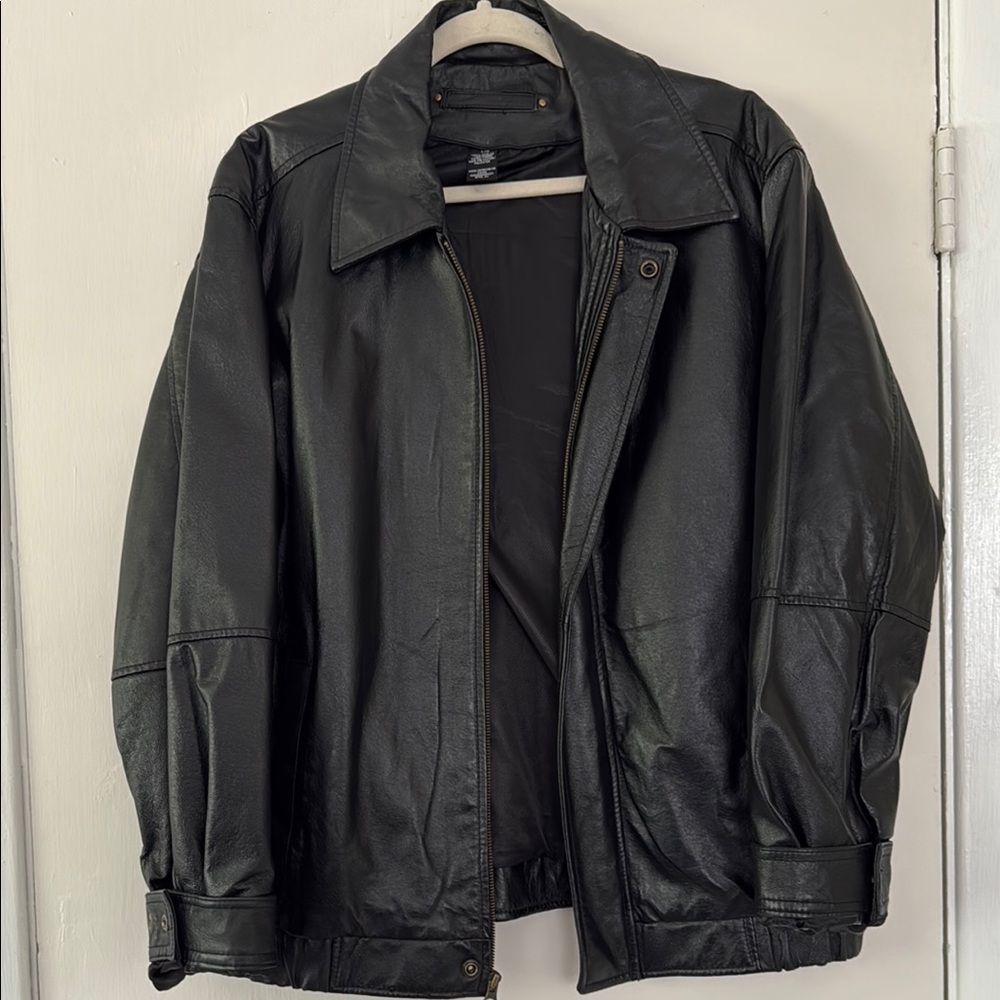 100% Genuine Black Leather Jacket